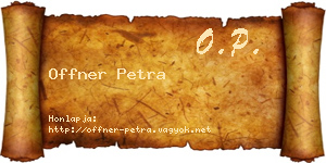 Offner Petra névjegykártya
